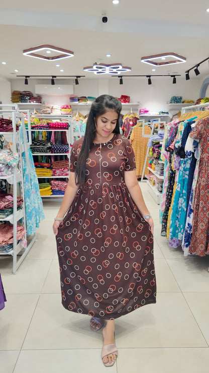 FRL007- 2 in 1 Maxi with Detachable Duppatta and Centre Zip