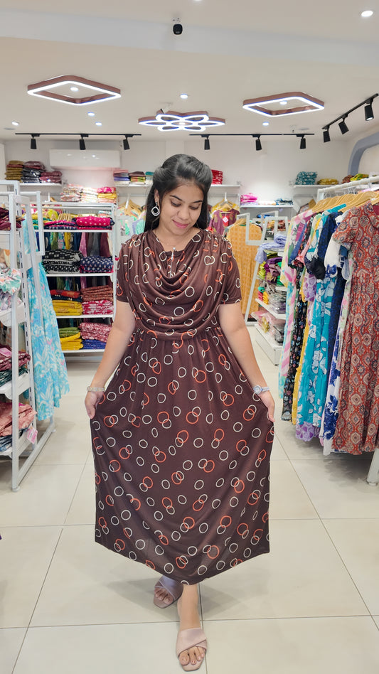 FRL007- 2 in 1 Maxi with Detachable Duppatta and Centre Zip