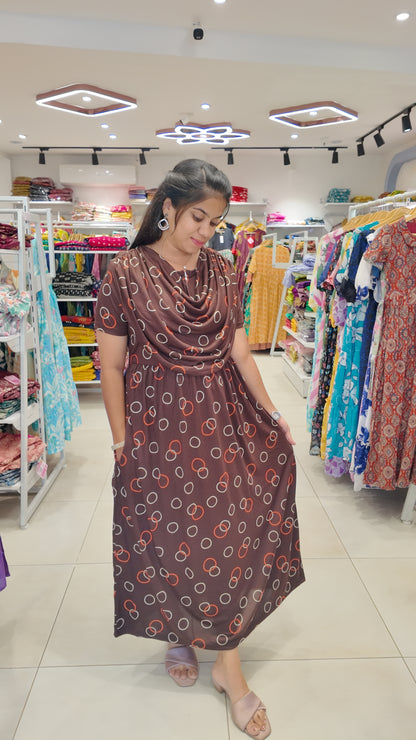 FRL007- 2 in 1 Maxi with Detachable Duppatta and Centre Zip