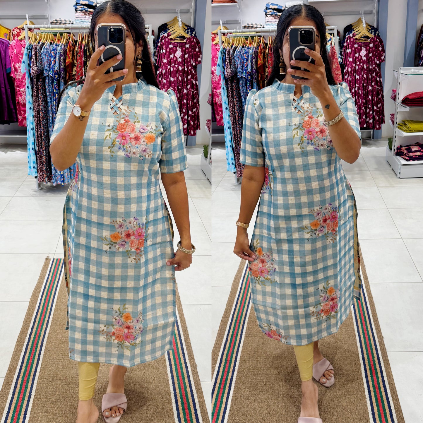 Premium Digital Printed Kurti (With Lining) Non-Feeding