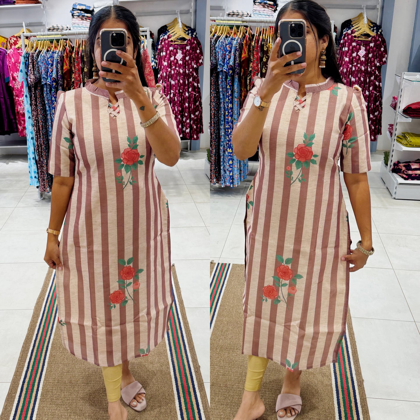 Premium Digital Printed Kurti (With Lining) Non-Feeding