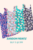 Elastic Shoulder Type Cotton knit Frocks for Little One's Buy 5 @ 399(Random 5 Prints)