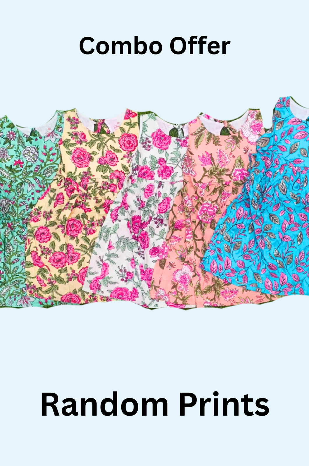 Pure cotton Kids Frock (Buy 3 @ 599)
