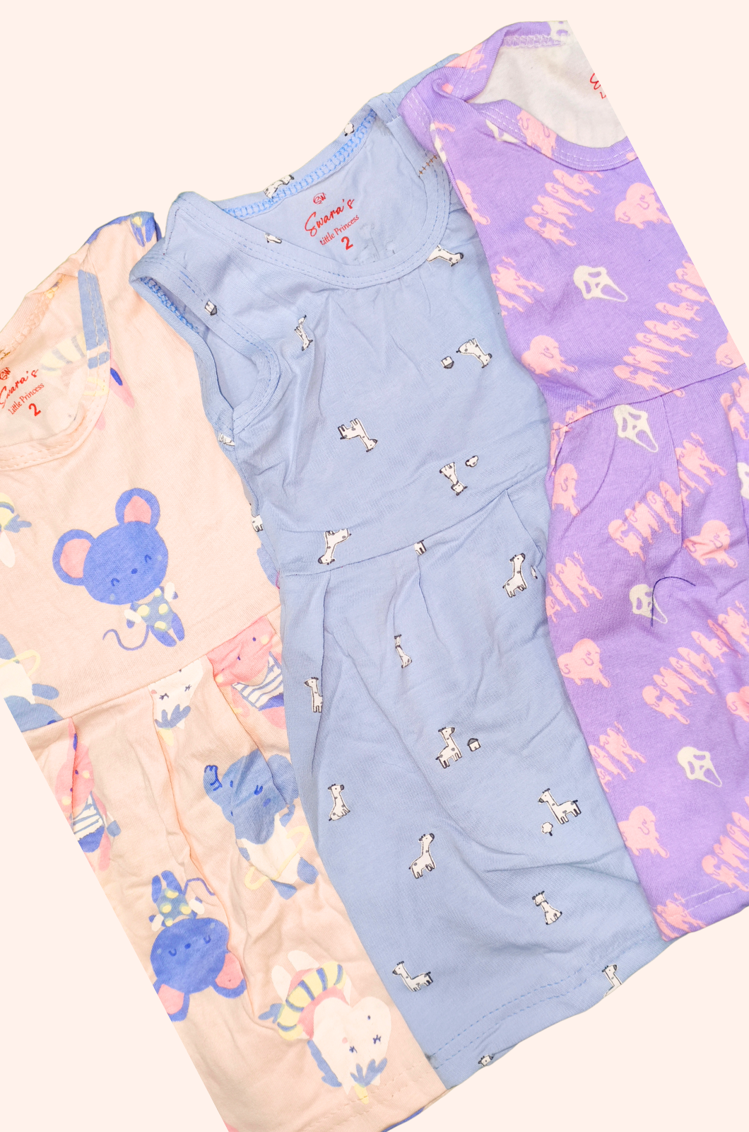 Cotton Sleeve Less Frock for Toddlers Buy 5 @ 499