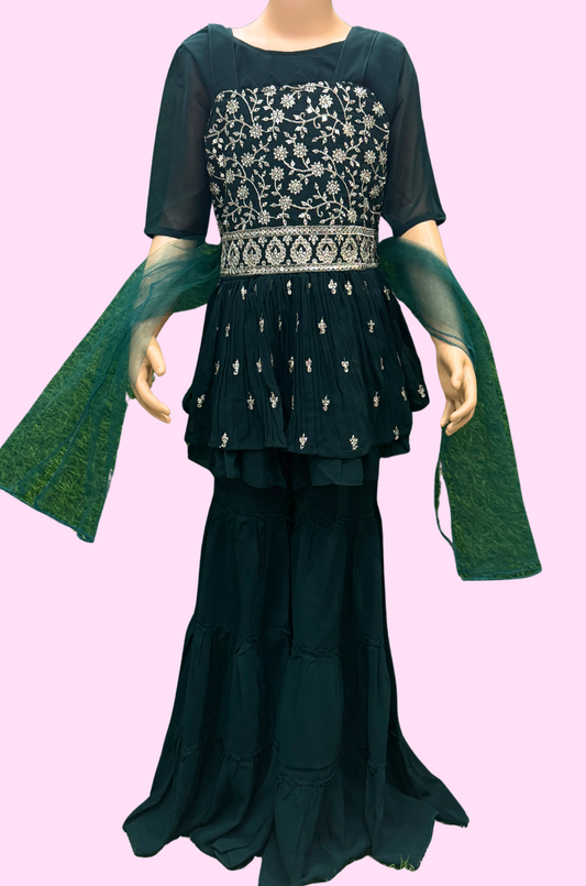 Sharara Suit with elegant embroidery