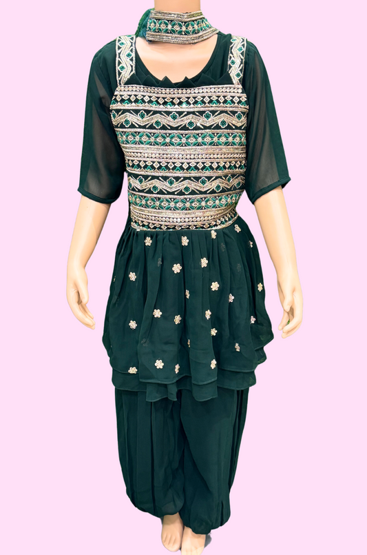 Sharara Suit with a modern layered design