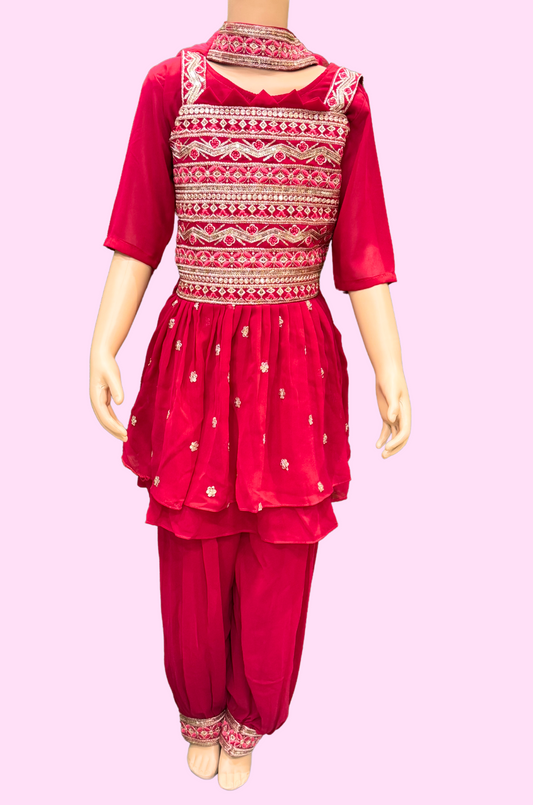 Sharara Suit with a modern layered design