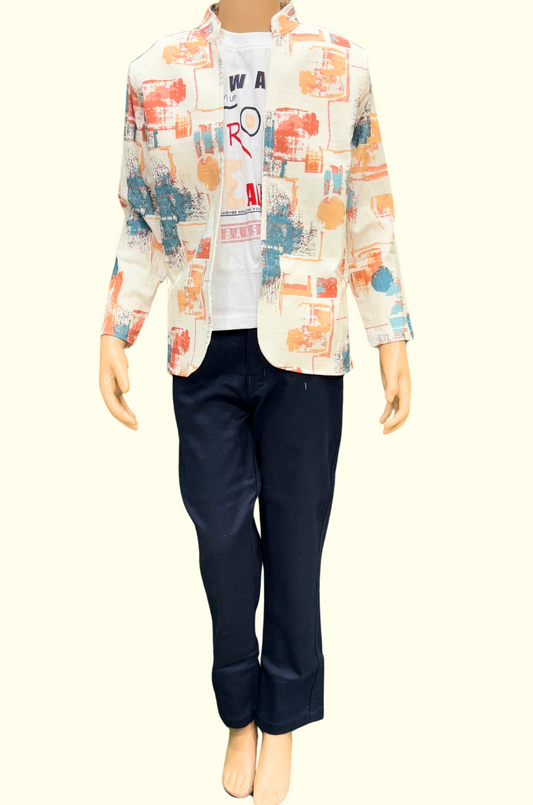 Printed Coat Set