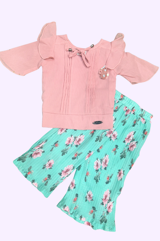 Girls Western Top And Bottom Set 48