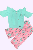 Girls Western Top And Bottom Set 48