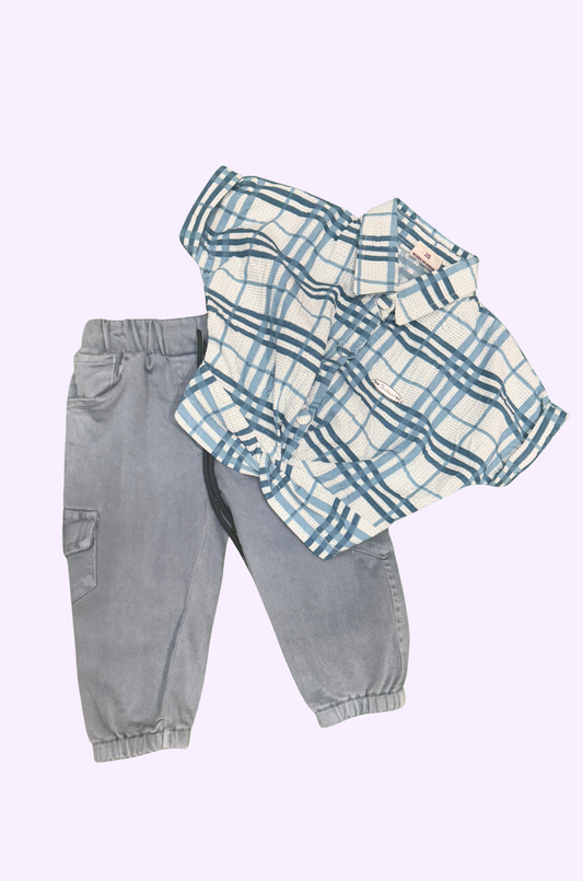 Kids Western Top And Jogger Bottom 42