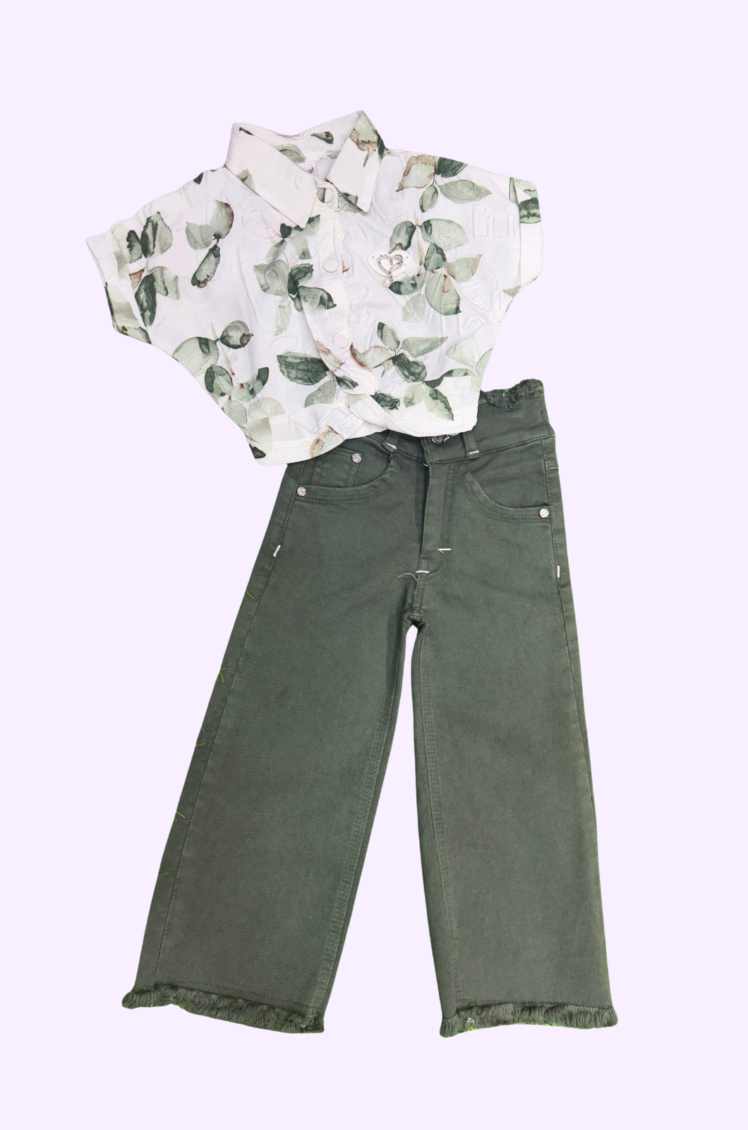Girls Western Top and Loose Fit Pant 32