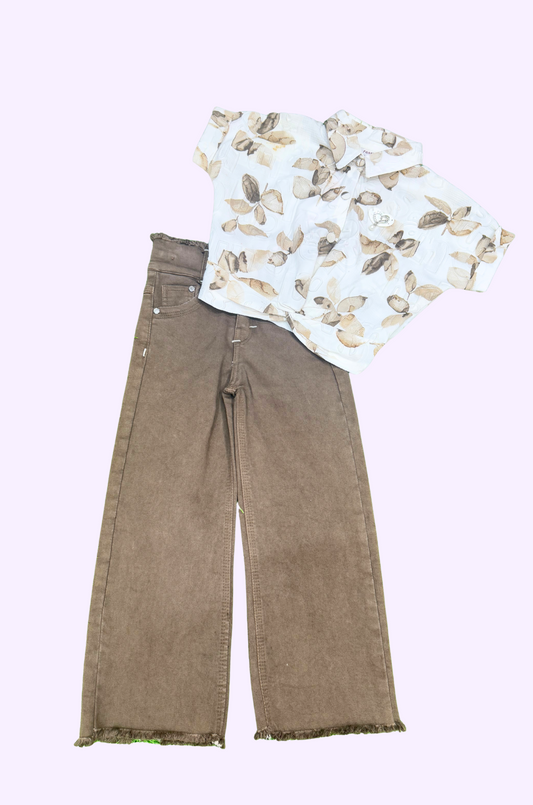 Girls Western Top and Loose Fit Pant 32