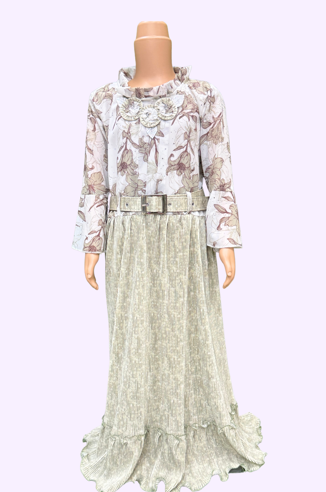 Girls Western Fleeted Neck 30