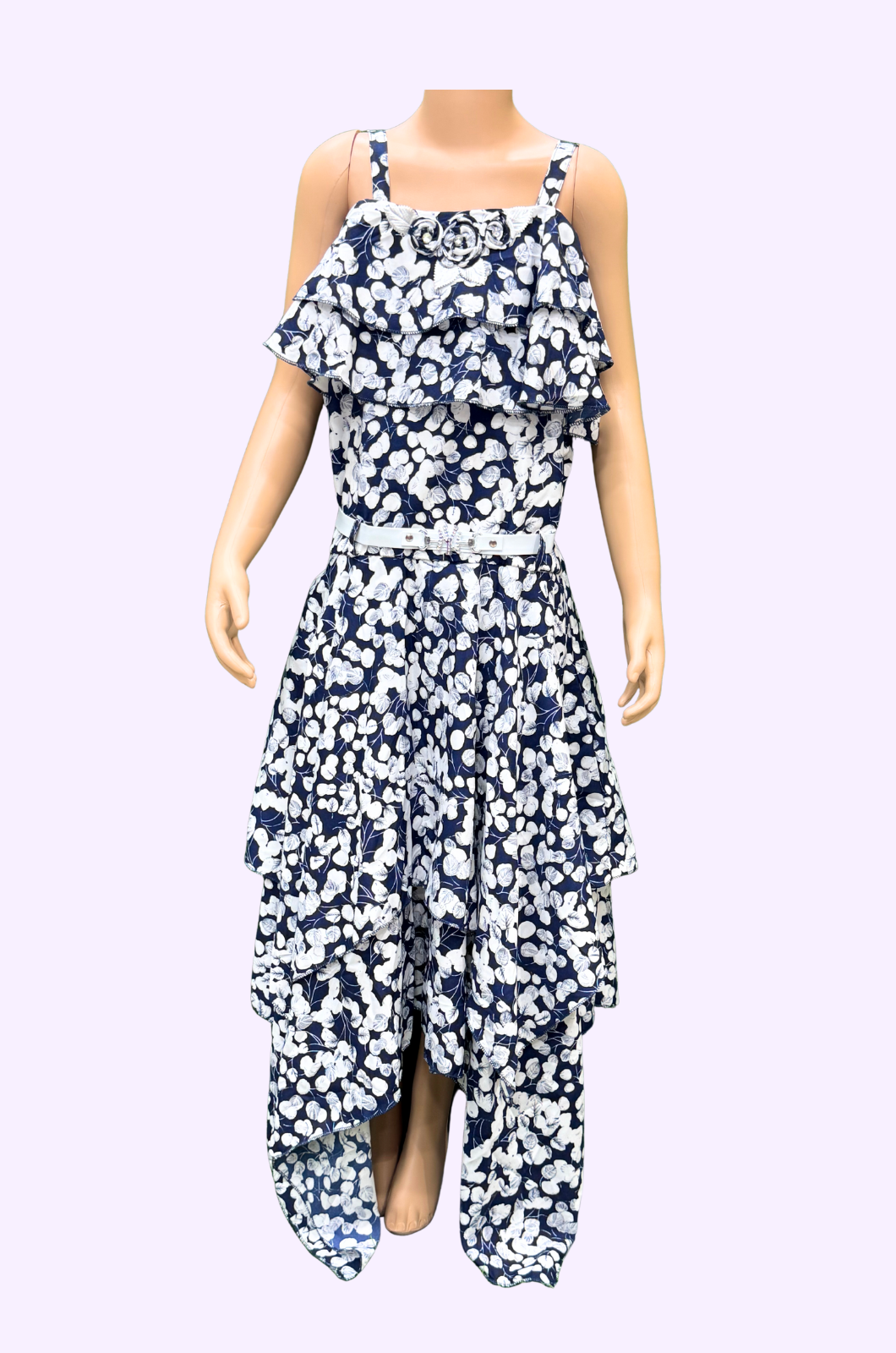 Western Sleeveless Full Frock-29