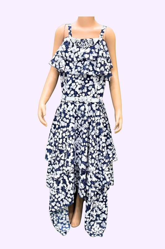 Western Sleeveless Full Frock-29