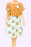 Girls Western Butterfly Sleeve Frock-25