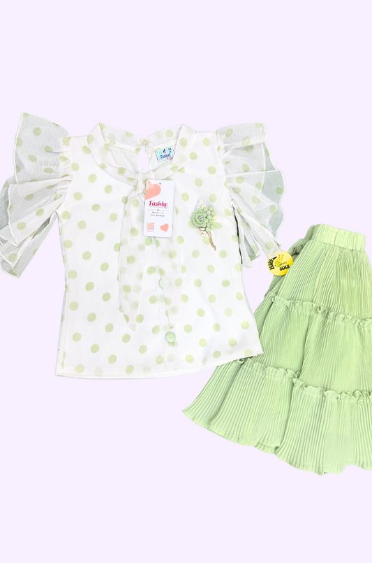 Girls Doted Top/Pant - 19