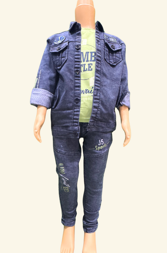Dark Blue Denim Set
