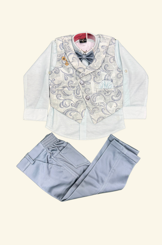 Sleeve Less Coat Set
