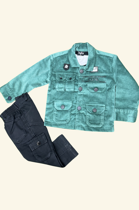 Green Caudry Set for boys
