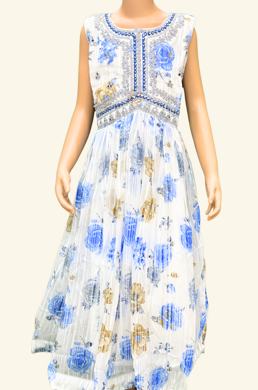 Aliya Cut Sleeve Less Full Frock 26