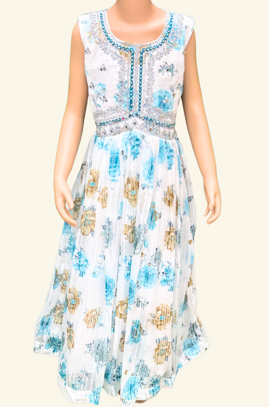 Aliya Cut Sleeve Less Full Frock 26