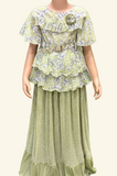 Printed Balloon Full Frock-27