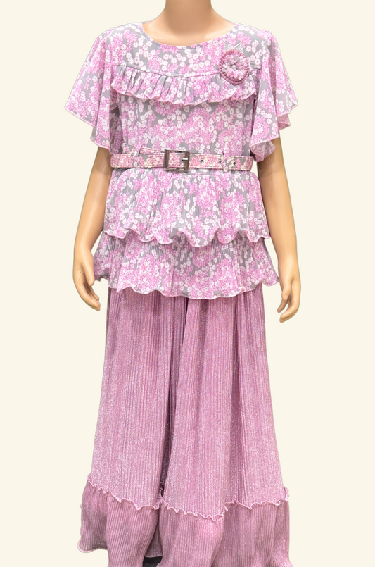 Printed Balloon Full Frock-27