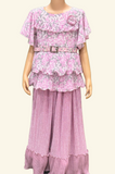 Printed Balloon Full Frock-27