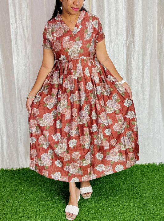 Premium Berlin Cotton Maxi ( with cotton Lining ) Feeding/Non Feeding FC0347