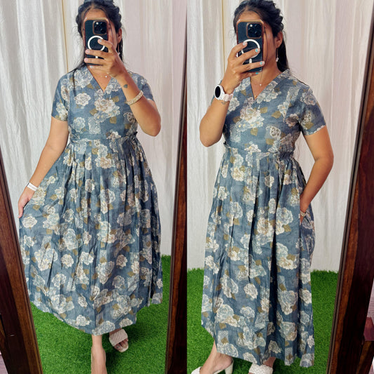 Premium Berlin Cotton Maxi ( with cotton Lining ) Feeding/Non Feeding FC0346