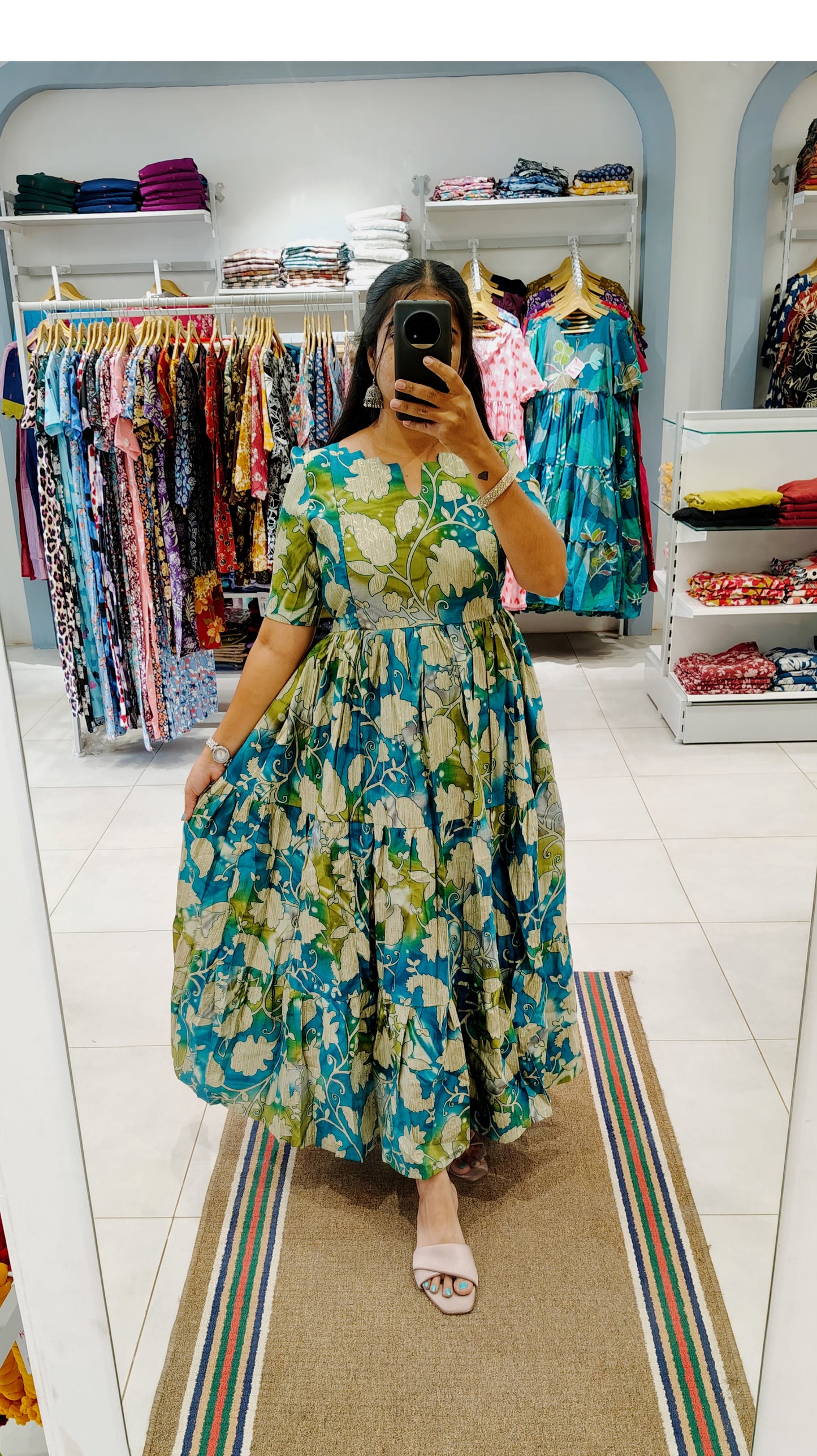 Premium Vatican Cotton 3-Tier Maxi Dress | M - 3XL