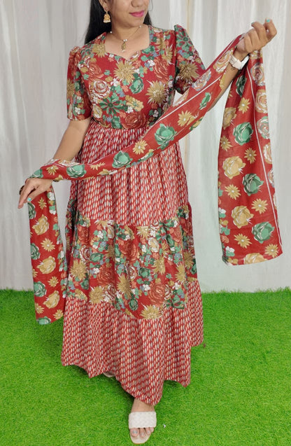 Premium Cotton Fabric Maxi and Duppata with Cotton lining FC0100