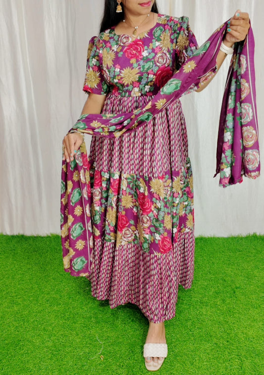 Premium Cotton Fabric Maxi and Duppata with Cotton lining FC0099