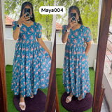 Maya Maxi-Feeding/Non feeding-Premium Heavy quality Georgette 3-Tier Maxi (With Lining)