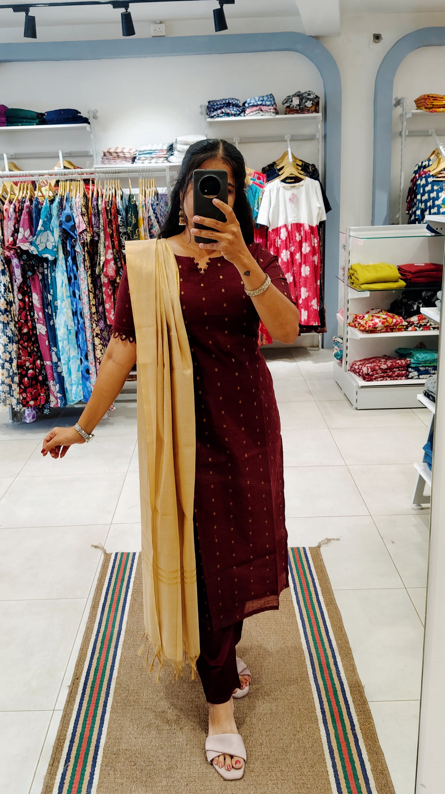 Premium Raw Silk Salwar Set-(Top,Bottom,Duppatta)-Non Feeding Only