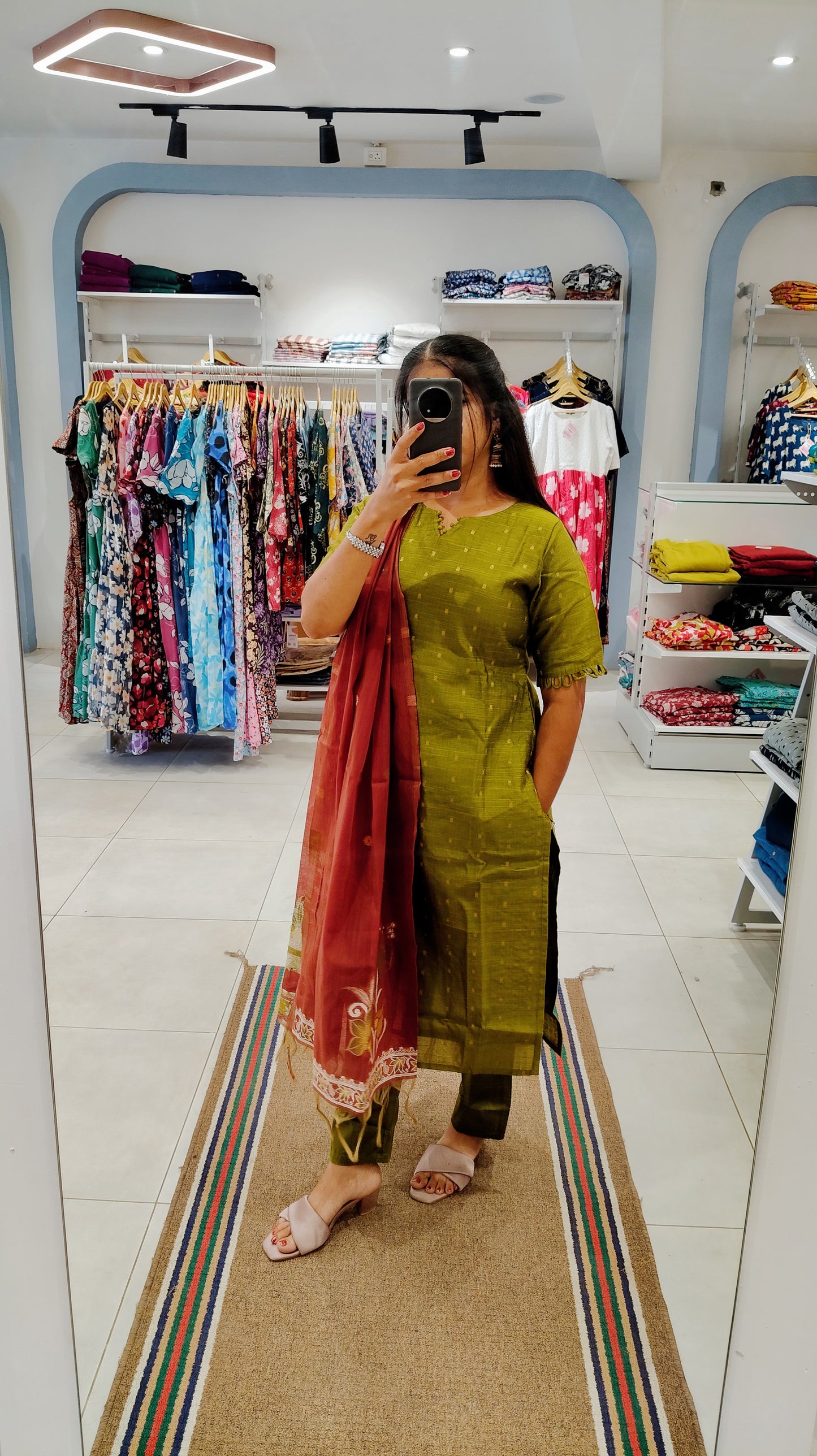 Premium Raw Silk Salwar Set-(Top,Bottom,Duppatta)-Non Feeding Only