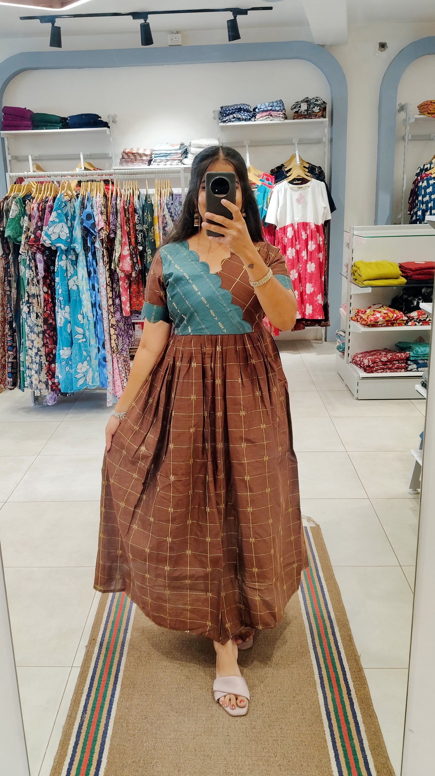 Premium Raw Silk Festive Maxi with Lining Non Feeding Only