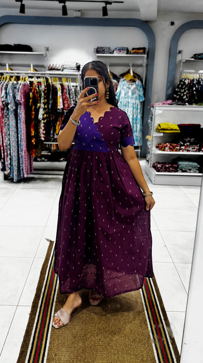 Premium Raw Silk Festive Maxi with Lining Non Feeding Only