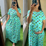 SHARE Zipless Maternity/Feeding Loungewear-Blue color