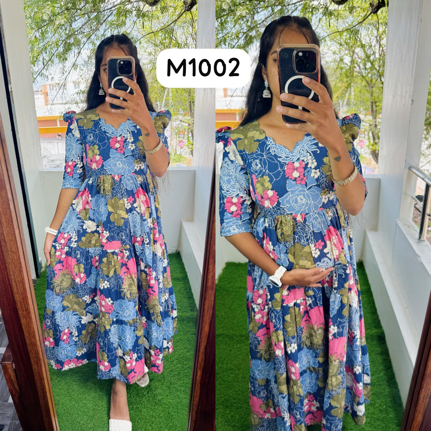 Feeding/Maternity Pure cotton Maxi (Without Lining)
