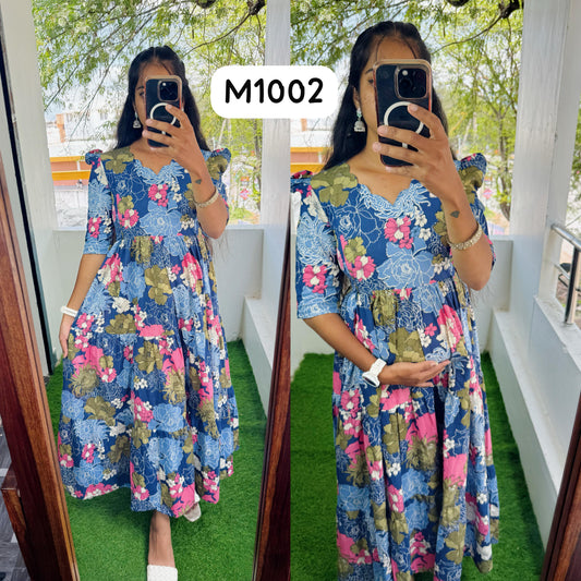 Feeding/Maternity Pure cotton Maxi (Without Lining)