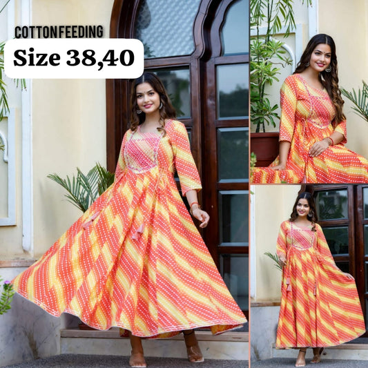 Feeding Partywear Flared Gown