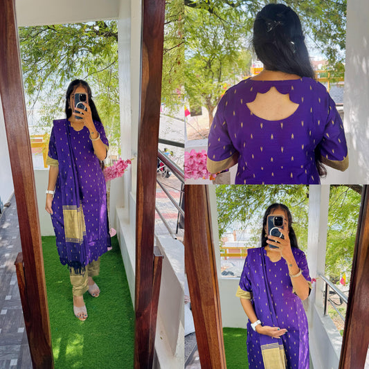 Feeding/Maternity - Premium Elite Salwar Suit Set(Top,Bottom,Duppata)