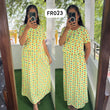 FR023 Frill Zipless maternity/feeding Loungewear Maxi Pull up Model Buy 3@1200 free ship