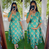 Feeding/Maternity- Pure cotton Aline dress in 5 COLOURS