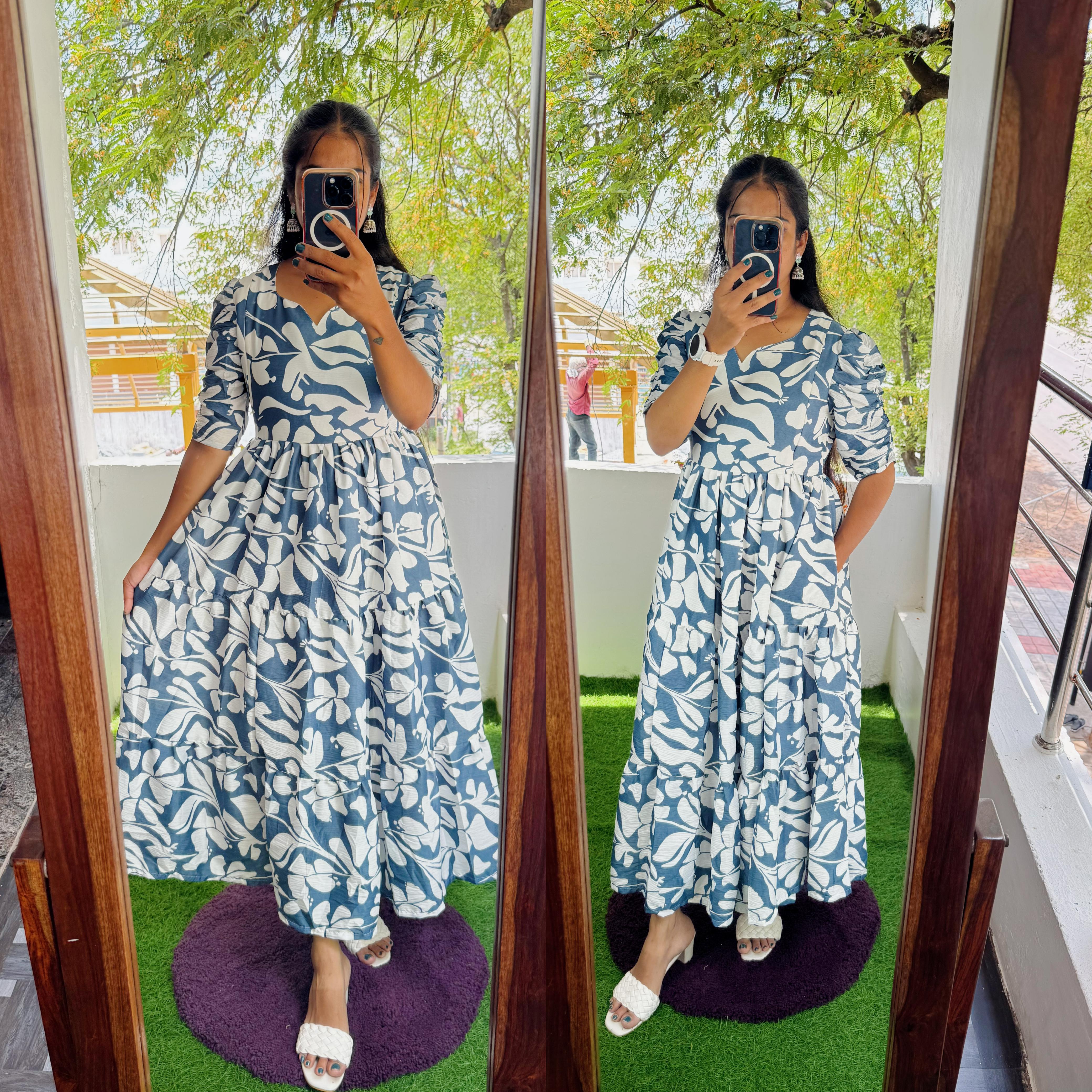Feeding/Maternity- Premium 3 tier Maxi with lining