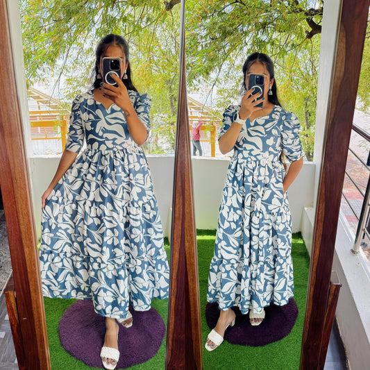 Feeding/Maternity- Premium 3 tier Maxi with lining