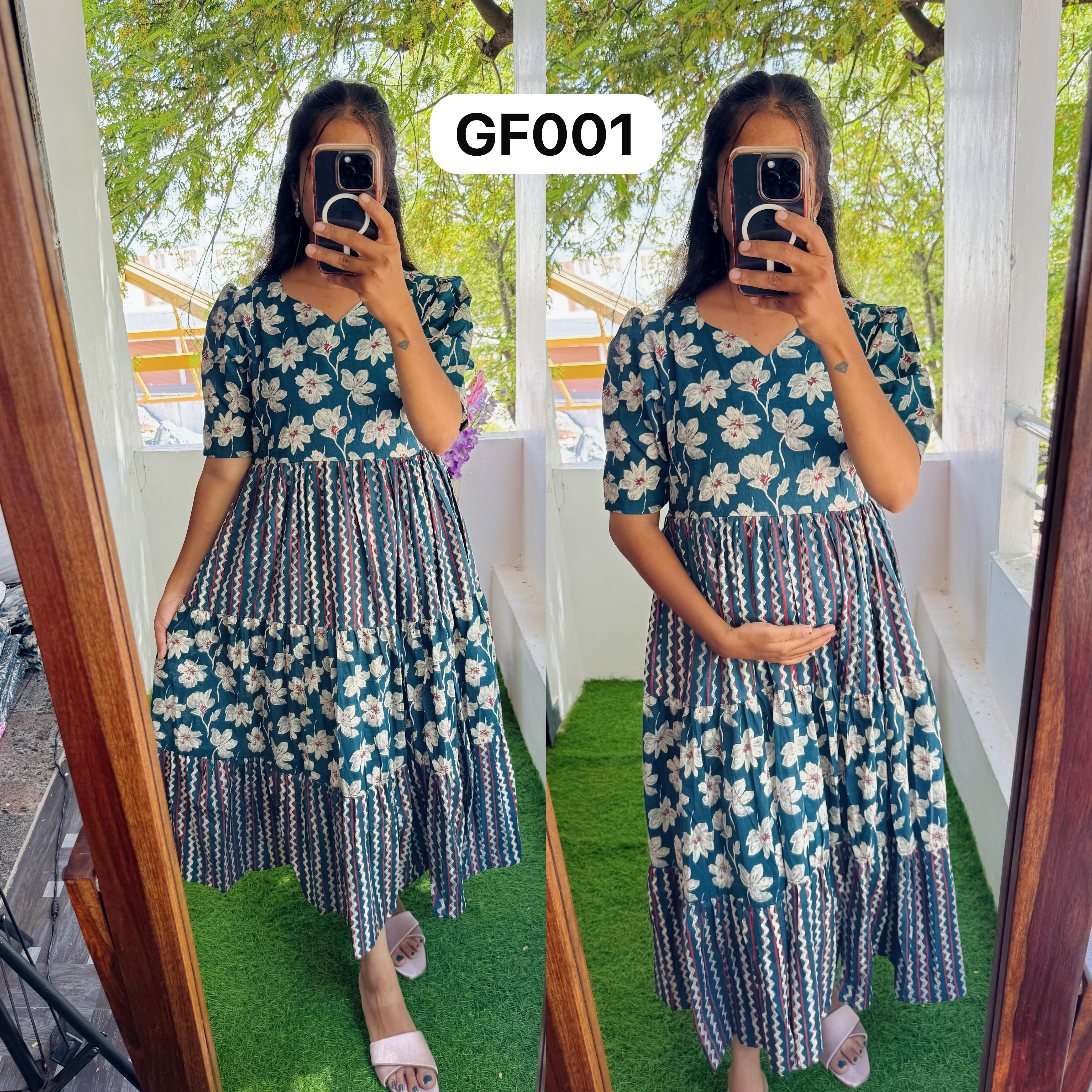 New Feeding/Maternity Pure cotton Maxi with lining